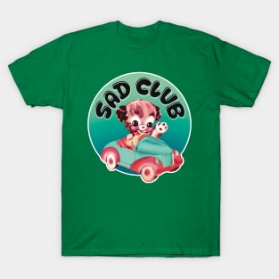 Sad Club puppy in a car T-Shirt